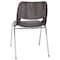 Flash Furniture 880 lb. Capacity Gray Stack Chair w/ Chrome Frame RUT-18-GY-CHR-GG - alternate 8